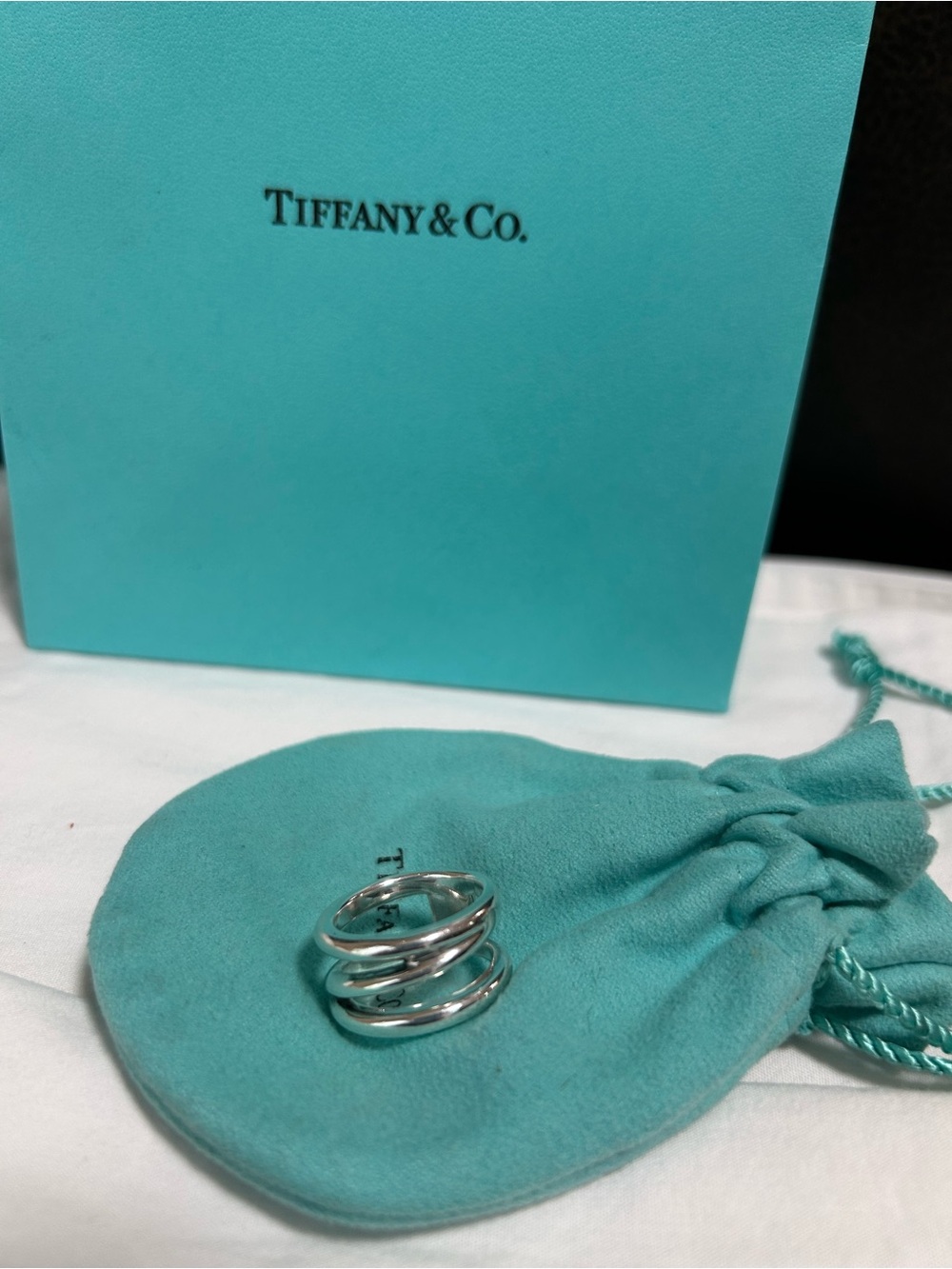 Vintage Tiffany & Co. Sterling Silver 925 zig zag ring size 6.5 - Picture 8 of 9